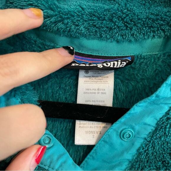 Patagonia re tool‎ snap T green pullover fleece jacket size small women’s - Picture 3 of 4